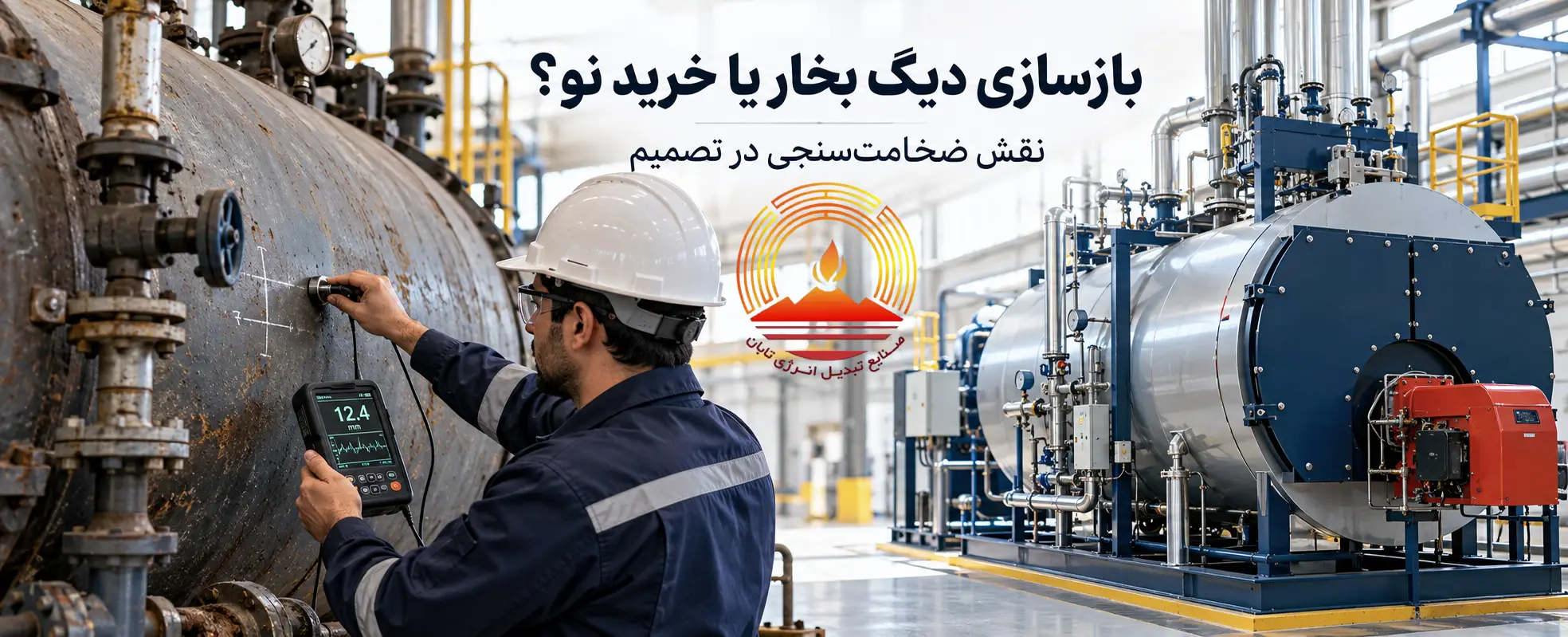 بازسازی دیگ بخار یا خرید نو؟ نقش ضخامت‌سنجی در تصمیم