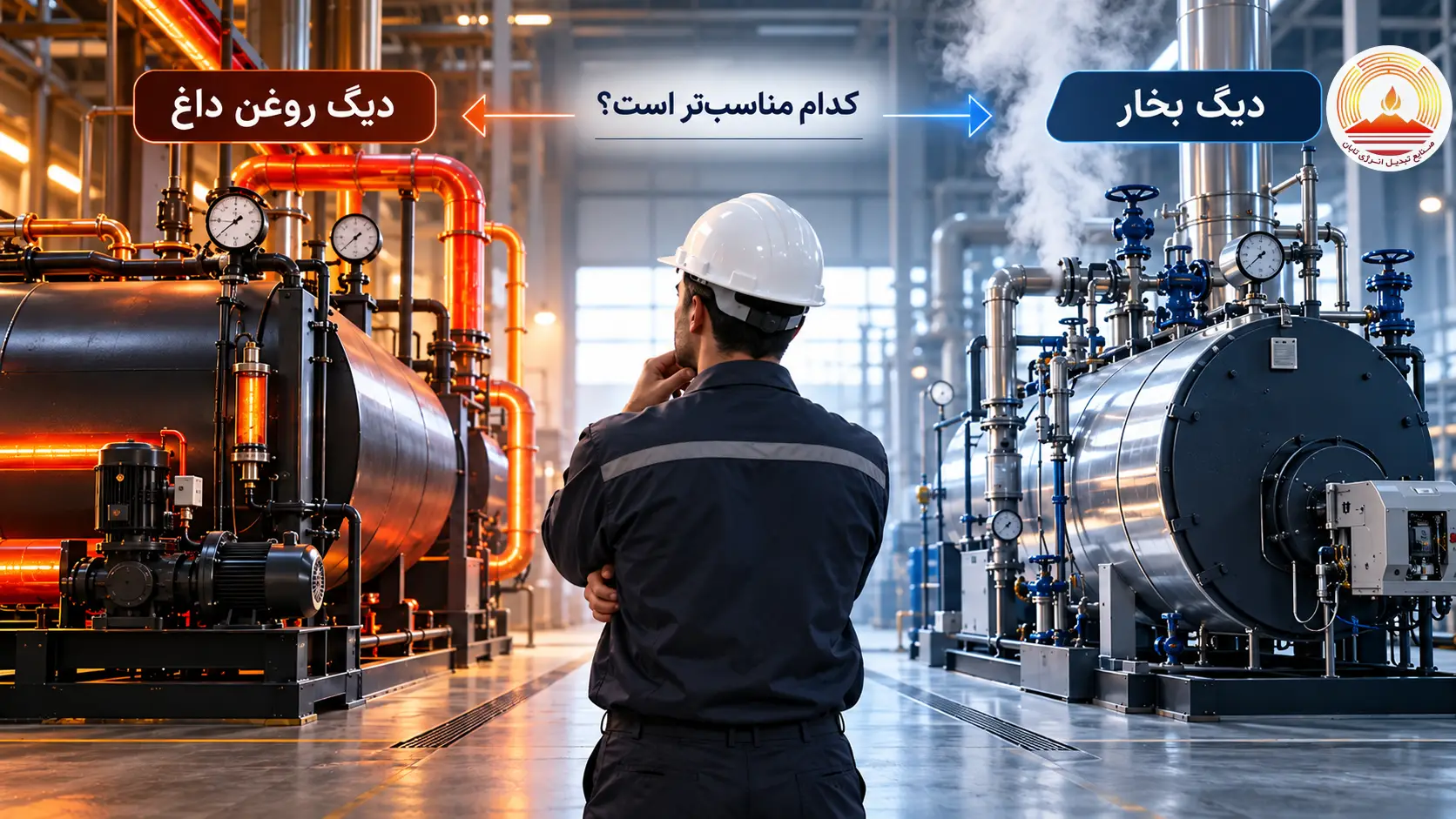 تفاوت دیگ روغن داغ و دیگ بخار؛ کدام برای فرایند شما مناسب است؟